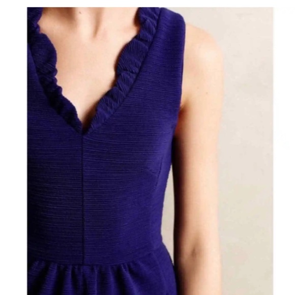 Maeve for‎ Anthropologie ruffled ottoman sleeveless dress . Worn once - Picture 3 of 5
